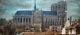 Huile Sur Acajou-cathedrale-paris-notre Dame-epoque Xix-face Nord-rare Vue