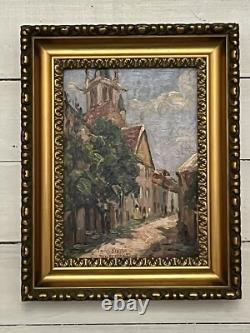 Huile Sur Bois Eugène Guermont XIXe Impressionniste Moret Sur Loing