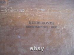 Huile Sur Bois Henri Royet Xxeme Scene Fluviale