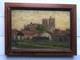 Huile Sur Bois Paysage Signee Marcel Caud Coll&eacute;giale De Vitry Le Francois Marne