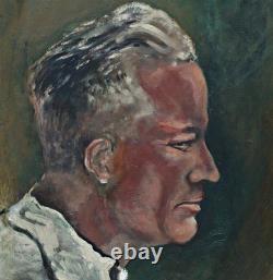 Huile Sur Bois Signé H. Kumbartzky Portrait D'Homme 1938 Avec Cadre