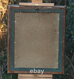 Huile Sur Bois Signé H. Kumbartzky Portrait D'Homme 1938 Avec Cadre