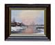 Huile Sur Bois Sign&eacute; Mehrnia Winter Paysage Rivi&egrave;re Peinture Encadr&eacute;e Original