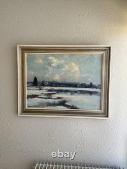 Huile Sur Bois Tableau - Signé Hans K. Baier. 1918/1976