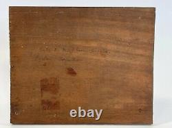 Huile Sur Panneau Bois Theme Marin XIX Eme Golfe Du Morbihan Inscription B1057