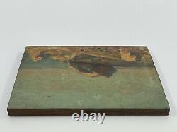 Huile Sur Panneau Bois Theme Marin XIX Eme Vue De Bretagne B1072
