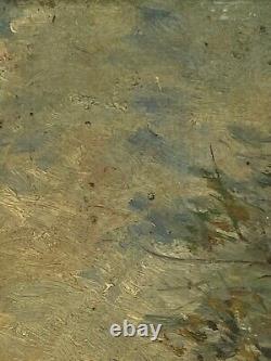 Huile Sur Panneau Sous Bois Barbizon Riviere Pont Fin Xixeme A4085