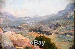 Huile Sur Panneau-post Impressionniste-louis Lanza-ecole Provencale-paysage