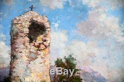 Huile Sur Panneau-post Impressionniste-louis Lanza-ecole Provencale-paysage