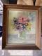 Huile Sur Toile Nature Morte Fleurs Encadrement Bois
