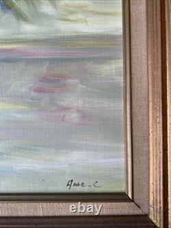Huile Sur Toile Nature Morte Fleurs Encadrement Bois