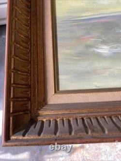 Huile Sur Toile Nature Morte Fleurs Encadrement Bois