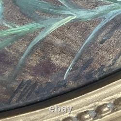 Huile Sur bois Mimosas et oillets vers 1900 signature à identifier BE Rare