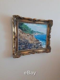 Huile sur Bois Jacques DAVRAIN 1927-2018 ROUBAIX Aiguebelle Esterel Lavandou