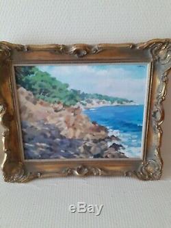 Huile sur Bois Jacques DAVRAIN 1927-2018 ROUBAIX Aiguebelle Esterel Lavandou