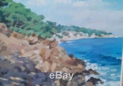 Huile sur Bois Jacques DAVRAIN 1927-2018 ROUBAIX Aiguebelle Esterel Lavandou