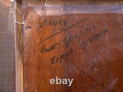 Huile sur bois François Maury (1861 1933) Paysage coucher soleil, célèbre