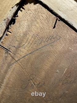 Huile sur bois paysage de montagne Samoens A identifier (L Quénard) Début XXe