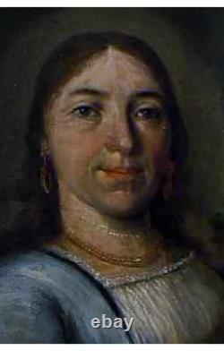 Huile sur bois, portrait de femme classique, portrait de Maria Föhrin, née Ri