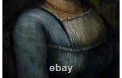 Huile sur bois, portrait de femme classique, portrait de Maria Föhrin, née Ri
