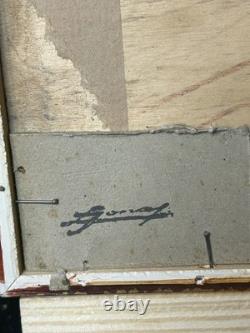 Huile sur panneau 1912 Hospice des Vieillards de Menton Peinture ancienne