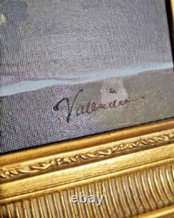 Huile sur toile Signé en bas à droite Cadre en bois doré XXe siècle