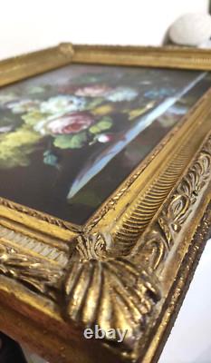 Huile sur toile Signé en bas à droite Cadre en bois doré XXe siècle