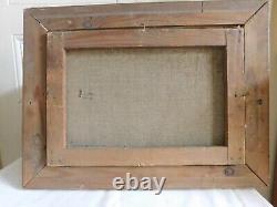 Huile sur toile anonyme Sous bois à la bergère école française Barbizon XIXèm