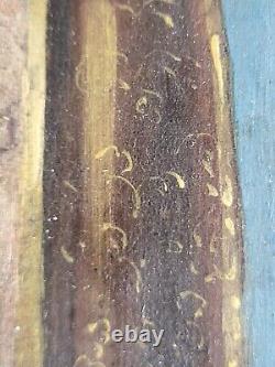 Icône Orthodoxe 3 Saints Fond Bleu sur Bois Fin XIXe 29,5 cm