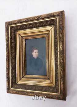 Intéressante peinture à l'huile sur bois XIXe cadre Barbizon signée A Frebourg