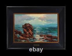 Italo Giordani 1882 1956. Bord de mer en Méditerranée