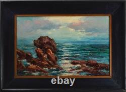 Italo Giordani 1882 1956. Bord de mer en Méditerranée