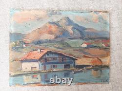 JIVA Robert William Jivanovitch 1907- 1974 Huile / Bois No BIARRITZ pays Basque