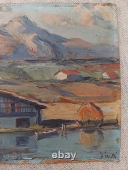 JIVA Robert William Jivanovitch 1907- 1974 Huile / Bois No BIARRITZ pays Basque