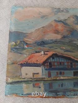 JIVA Robert William Jivanovitch 1907- 1974 Huile / Bois No BIARRITZ pays Basque