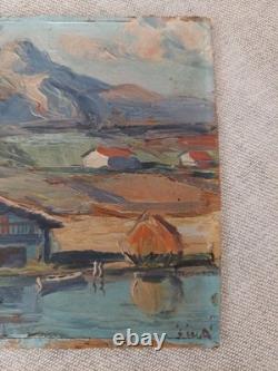 JIVA Robert William Jivanovitch 1907- 1974 Huile / Bois No BIARRITZ pays Basque