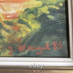 J CLAUZEL Sous-bois En Automne Huile Sur Toile Originale Signée Fauve B E Rare
