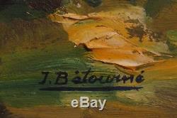 Jacques Bétourné (1922-1984) Très Rare Peinture Impressionniste Huile Barbizon