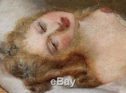 Jacques VALLIN, Danae, tableau, peinture, érotique, femme nue, erotica, érotisme