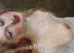 Jacques VALLIN, Danae, tableau, peinture, érotique, femme nue, erotica, érotisme