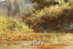 Jean-Charles MERCIER, paysage, tableau, rivière, Barbizon, impressionnisme