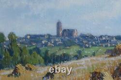 Jean FERRIEU (1900-1987) Paysage de l'Aveyron, vue de Rodez, meules