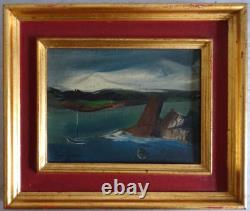 Jean Jacques Philippon (1920) huile à décor de paysage marin signée et datée