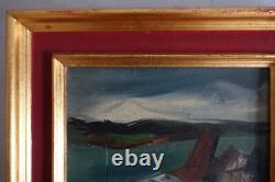 Jean Jacques Philippon (1920) huile à décor de paysage marin signée et datée