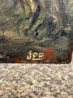 Jean-Pierre PESSOT (1965) huile sur panneau à l'orée du bois cerf chasse