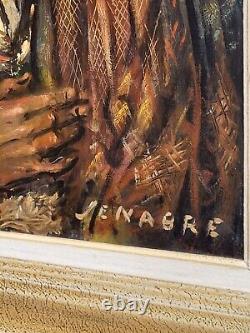 Jenabre = Ramon Jou Senabre Jeune Homme Peinture huile sur panneau de bois