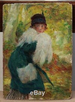 Jeune femme à la fourrure, Edouard Zier (1856-1924)