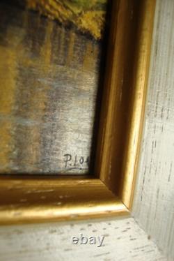 Jolie huile signée LE VIEUX MOULIN CHARLEVILLE MEZIERES Arthur Rimbaud ARDENNES