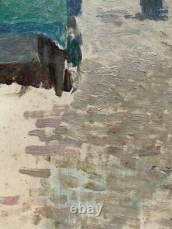 Jules Adler (1865-1952) Au Faubourg Saint Denis (tableau impressionniste) 1895
