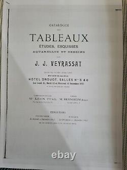 Jules Jacques VEYRASSAT (1828-1893) Bretagne Bateaux De Pêche à Marée Basse